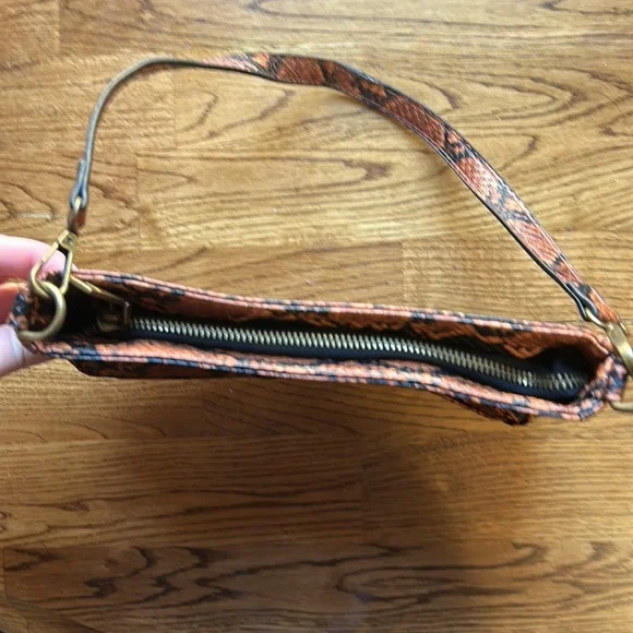 3/$20 - SHEIN Snakeskin Print Brown Mini Bag - Picture 5 of 6